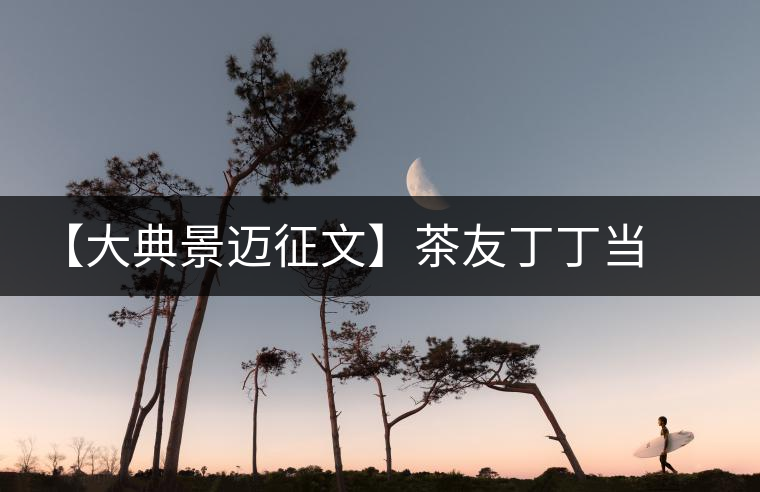 【大典景邁征文】茶友丁丁當(dāng) 開湯品鑒 【大典景邁征文】茶友丁丁當(dāng) 開湯品鑒