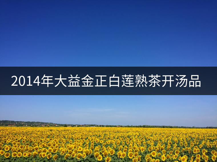 2014年大益金正白蓮熟茶開(kāi)湯品鑒 2014年大益金正白蓮熟茶開(kāi)湯品鑒