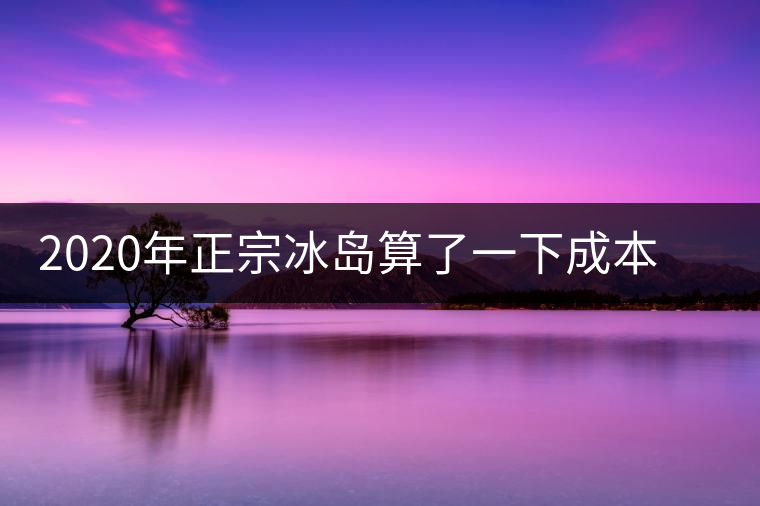2020年正宗冰島算了一下成本，一般人真消費不起