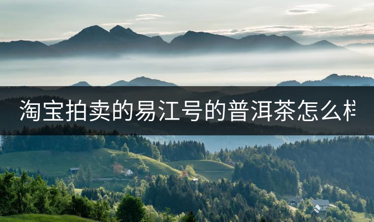 淘寶拍賣的易江號的普洱茶怎么樣？