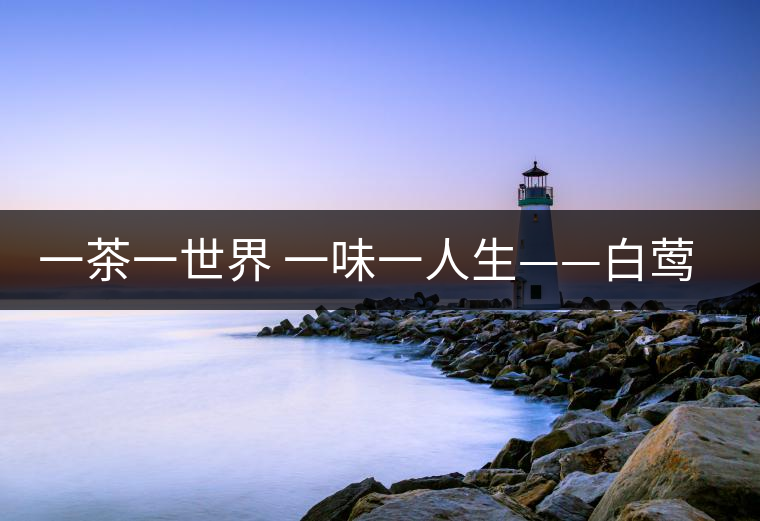 一茶一世界 一味一人生——白鶯山禪茶特點 一茶一世界 一味一人生——白鶯山禪茶特點