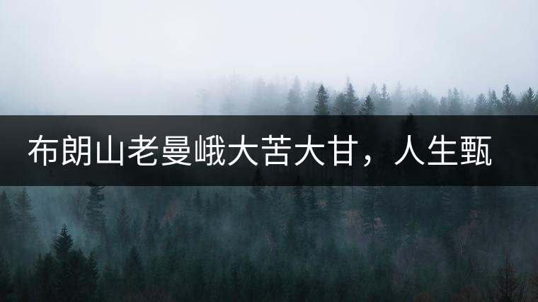布朗山老曼峨大苦大甘，人生甄味