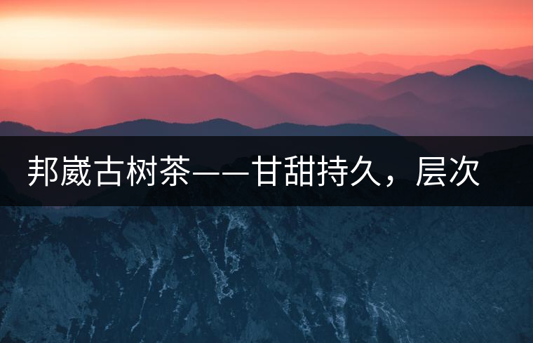 邦崴古樹(shù)茶——甘甜持久，層次鮮明