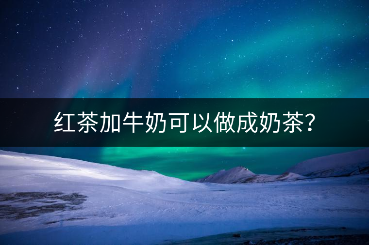紅茶加牛奶可以做成奶茶？