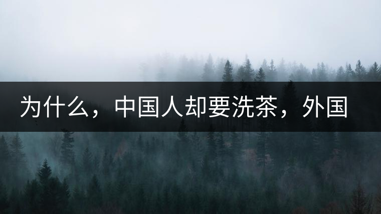 為什么，中國人卻要洗茶，外國人怎么不洗？