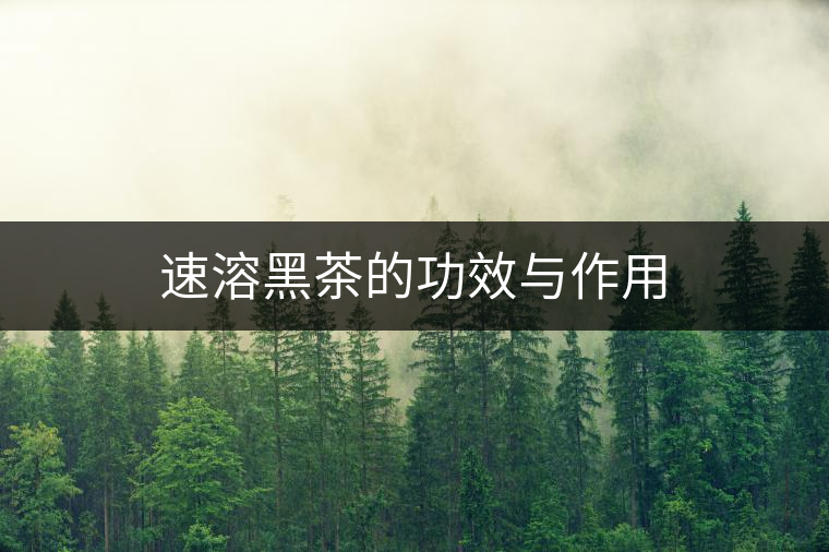 速溶黑茶的功效與作用 速溶黑茶的功效與作用