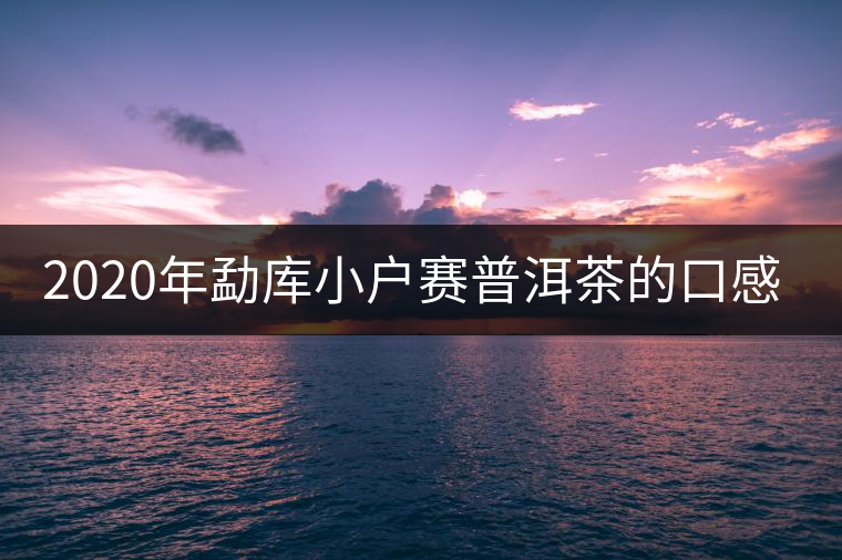 2020年勐庫小戶賽普洱茶的口感特點-易武中聘號