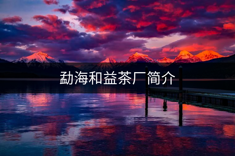 勐海和益茶廠(chǎng)簡(jiǎn)介 勐海和益茶廠(chǎng)簡(jiǎn)介