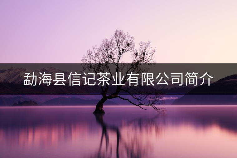 勐海縣信記茶業(yè)有限公司簡(jiǎn)介