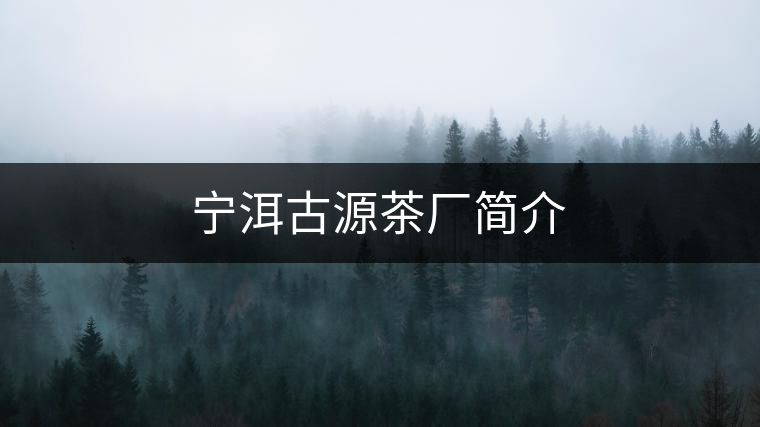 寧洱古源茶廠簡(jiǎn)介