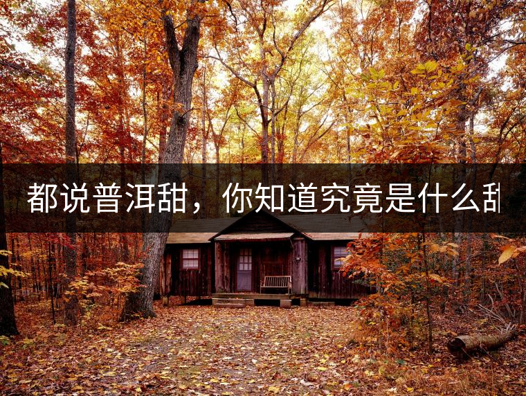 都說普洱甜，你知道究竟是什么甜嗎？