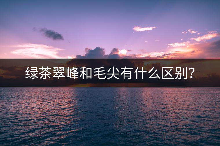 綠茶翠峰和毛尖有什么區(qū)別？