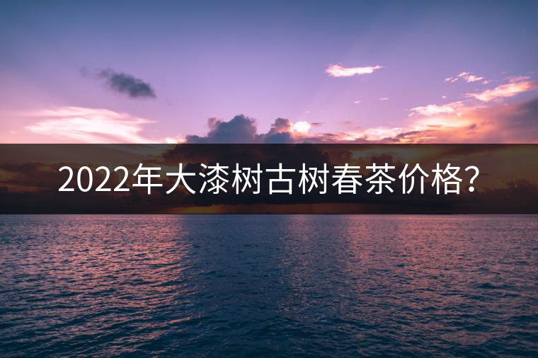 2022年大漆樹古樹春茶價格？