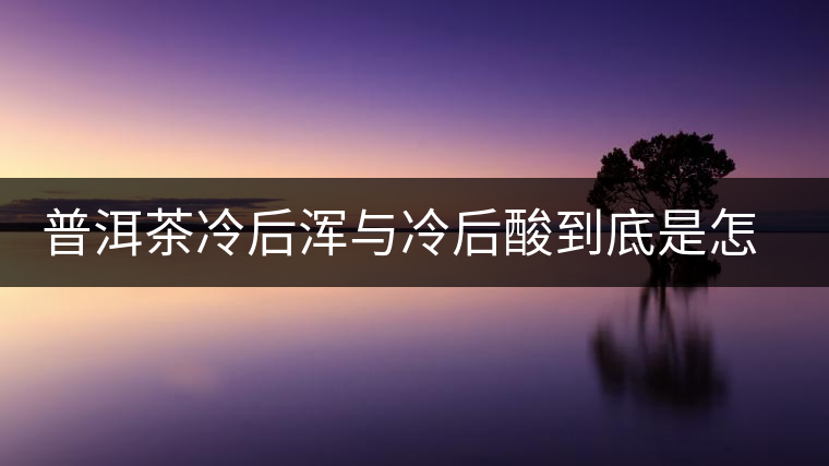 普洱茶冷后渾與冷后酸到底是怎么回事？