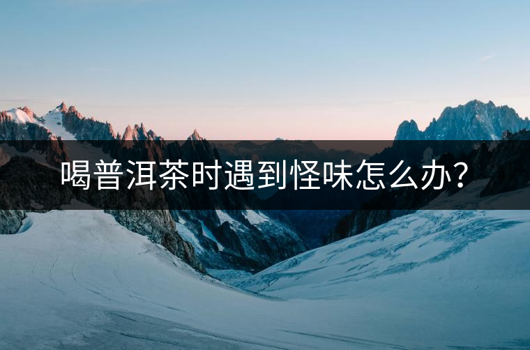 喝普洱茶時(shí)遇到怪味怎么辦？