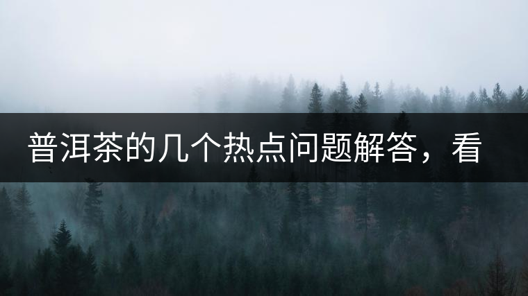 普洱茶的幾個(gè)熱點(diǎn)問(wèn)題解答，看完終于明白了！