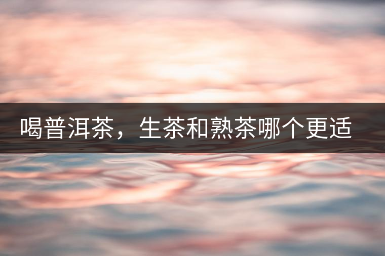 喝普洱茶，生茶和熟茶哪個更適合你？