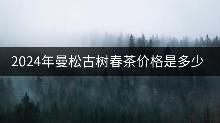 2024年曼松古樹春茶價格是多少？