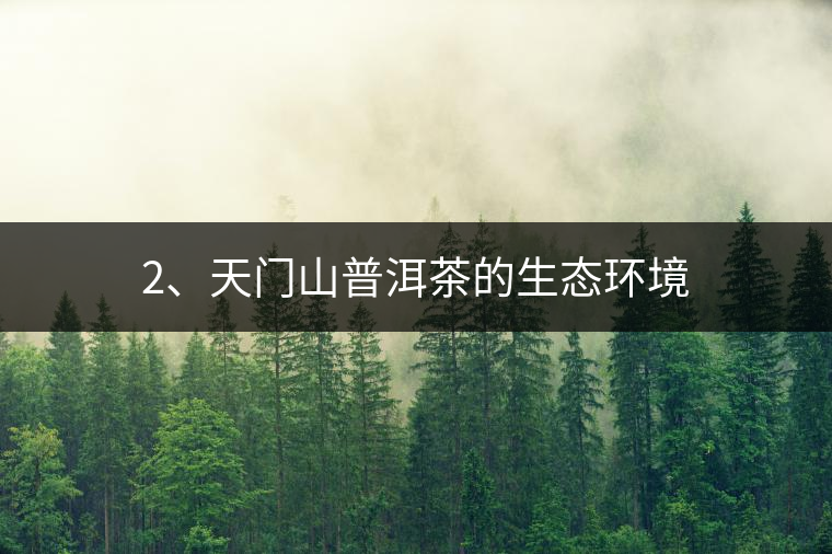 2、天門山普洱茶的生態(tài)環(huán)境