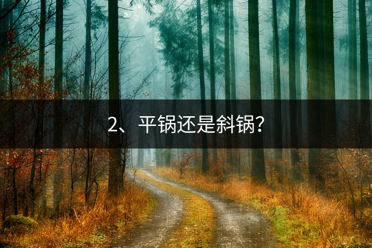 2、平鍋還是斜鍋？