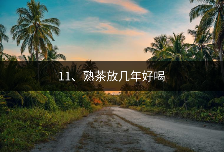 11、熟茶放幾年好喝