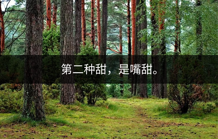 第二種甜，是嘴甜。