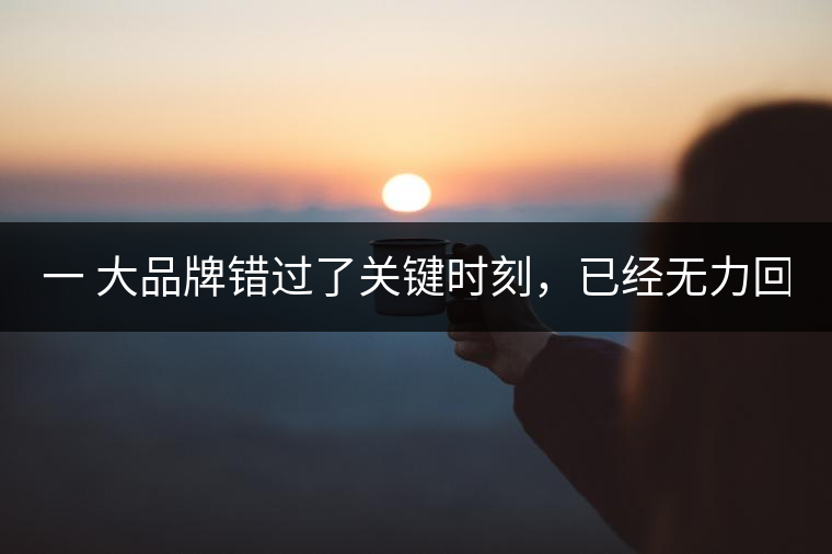 一 大品牌錯過了關(guān)鍵時刻，已經(jīng)無力回天！
