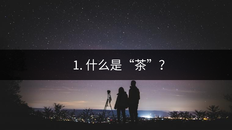 ? 1. 什么是“茶”？
