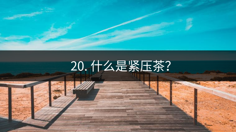 ? 20. 什么是緊壓茶？