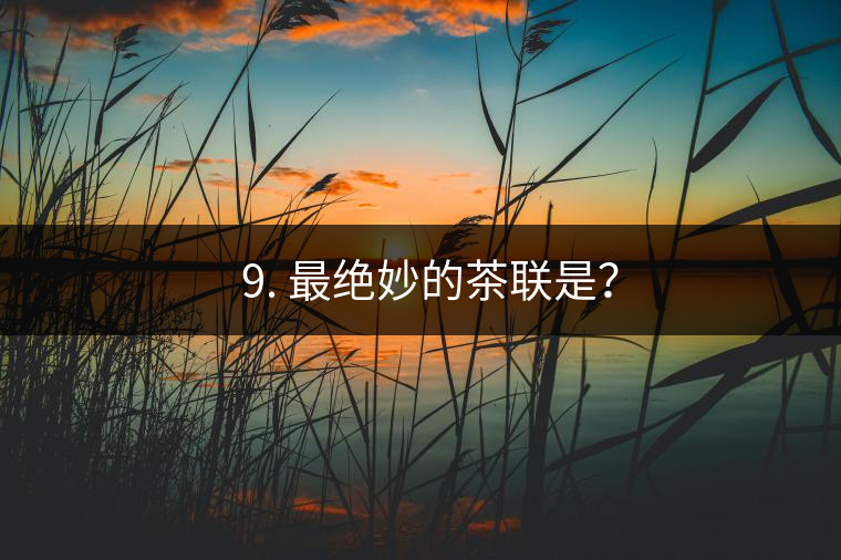 ? 9. 最絕妙的茶聯(lián)是？