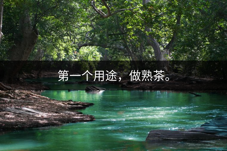 第一個用途，做熟茶。