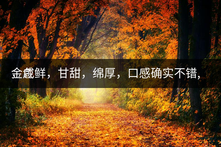 金色
，咸鮮，甘甜，綿厚，口感確實(shí)不鐠,還有上升空間。